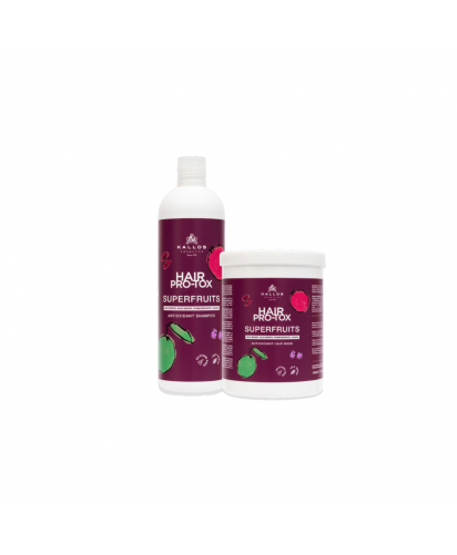 Kallos PRO-TOX Superfruit Shampoo y acondicionador de 1000ml
