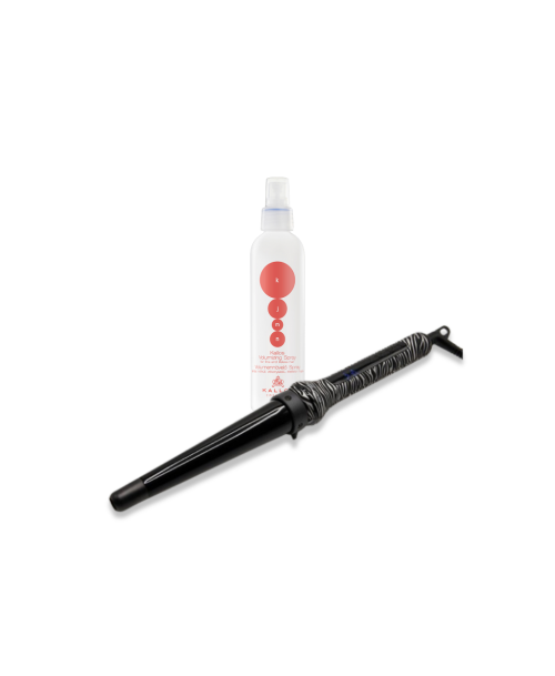 Kit Ondas Perfectas Rizador Glamour Wand Corioliss + Mejorador de Volumen Kallos