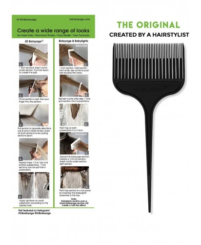 Peine 3D Balayage Profesional Negro | Precisión y Velocidad