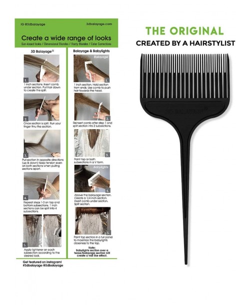 Peine 3D Balayage - Negro