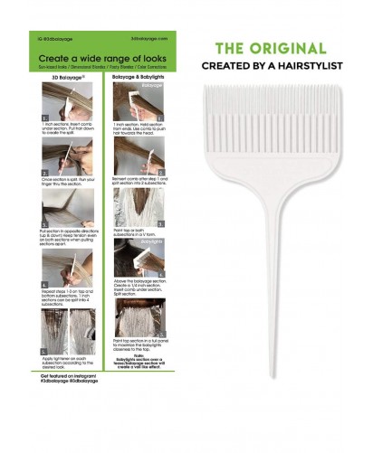 Peine 3D Balayage Profesional Blanco | Precisión y Contraste