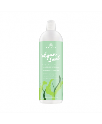 Shampoo Vegan Soul - para Cabellos y Cuero cabelludo secos y agotados 1000ml