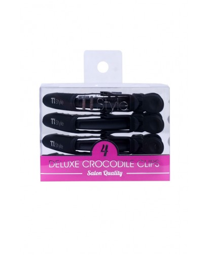 Pinzas Cocodrilo Negras x 4 | Clips de Sección Profesional con Agarre Extra Fuerte