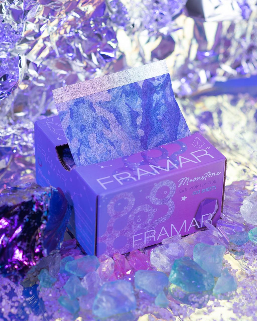 Framar Pop Ups Moonstone 500 Hojas | Aluminio Pre-cortado con Diseño Iridiscente - imagen 4