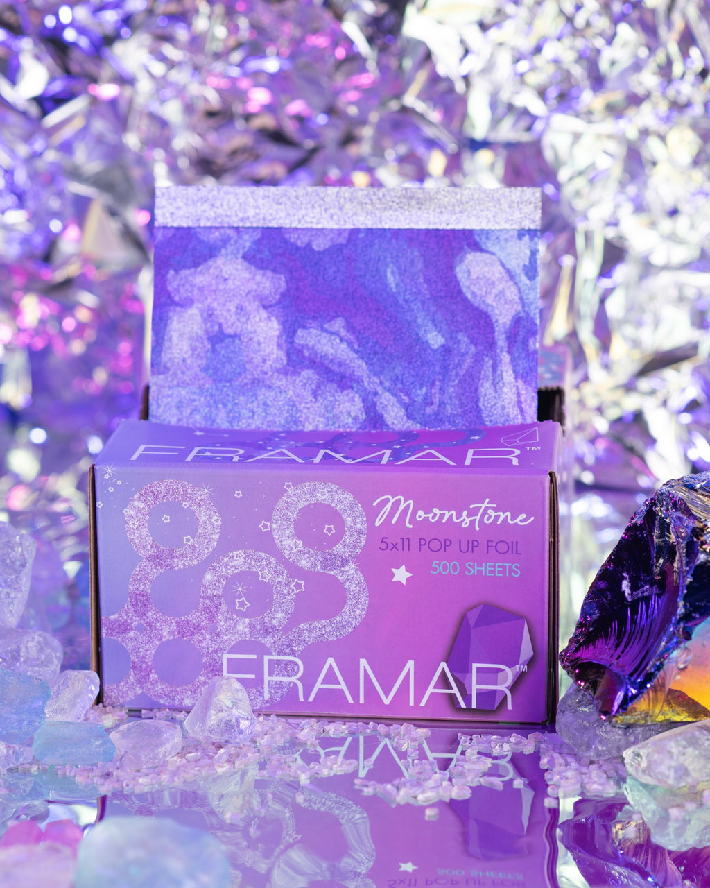 Framar Pop Ups Moonstone 500 Hojas | Aluminio Pre-cortado con Diseño Iridiscente - imagen 6