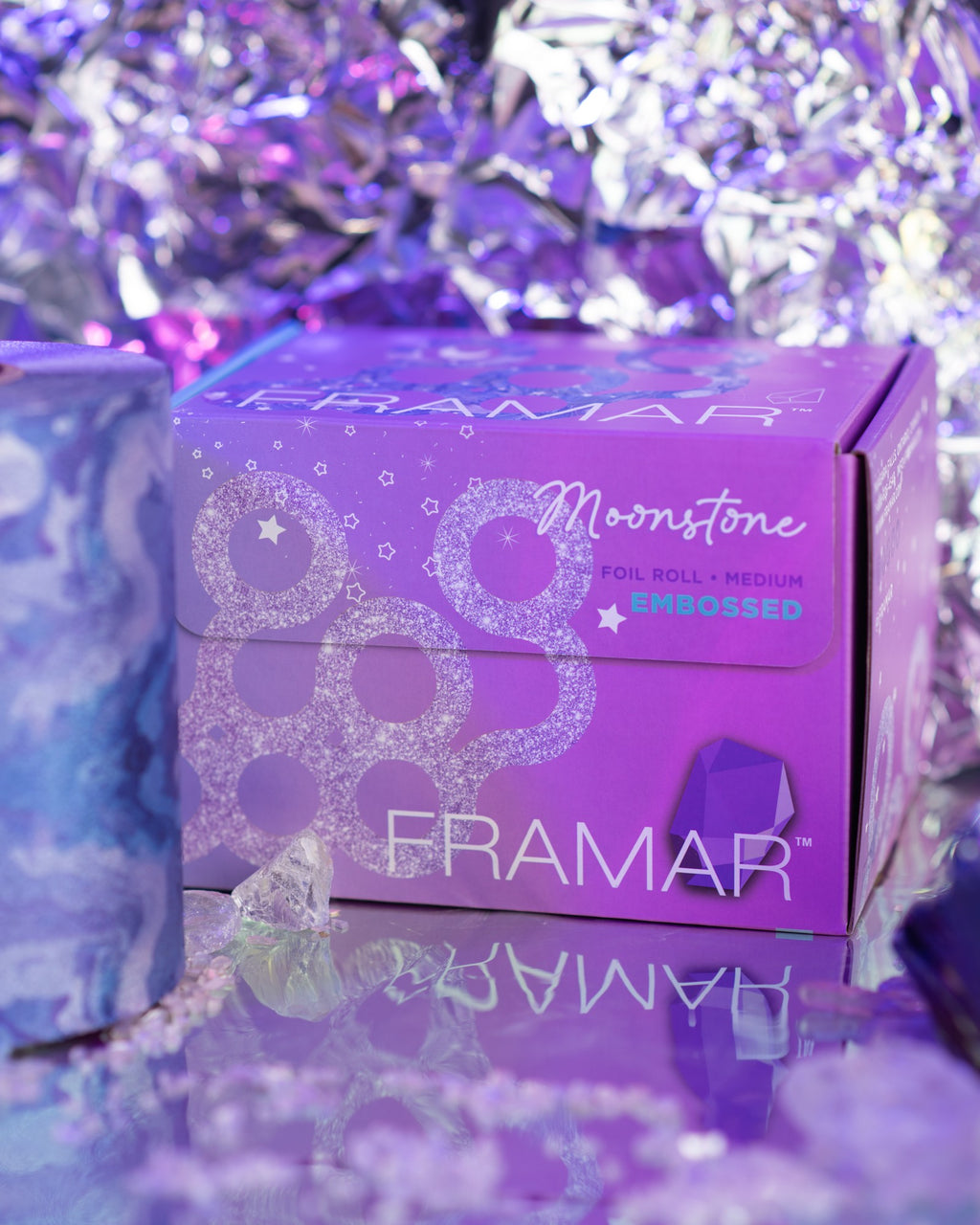 Framar Papel Aluminio Moonstone Embossed 100m | Rollo Mediano Texturizado - imagen 4