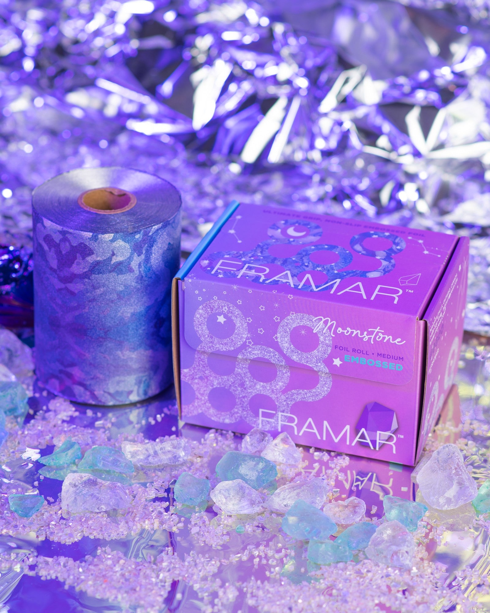 Framar Papel Aluminio Moonstone Embossed 100m | Rollo Mediano Texturizado - imagen 5