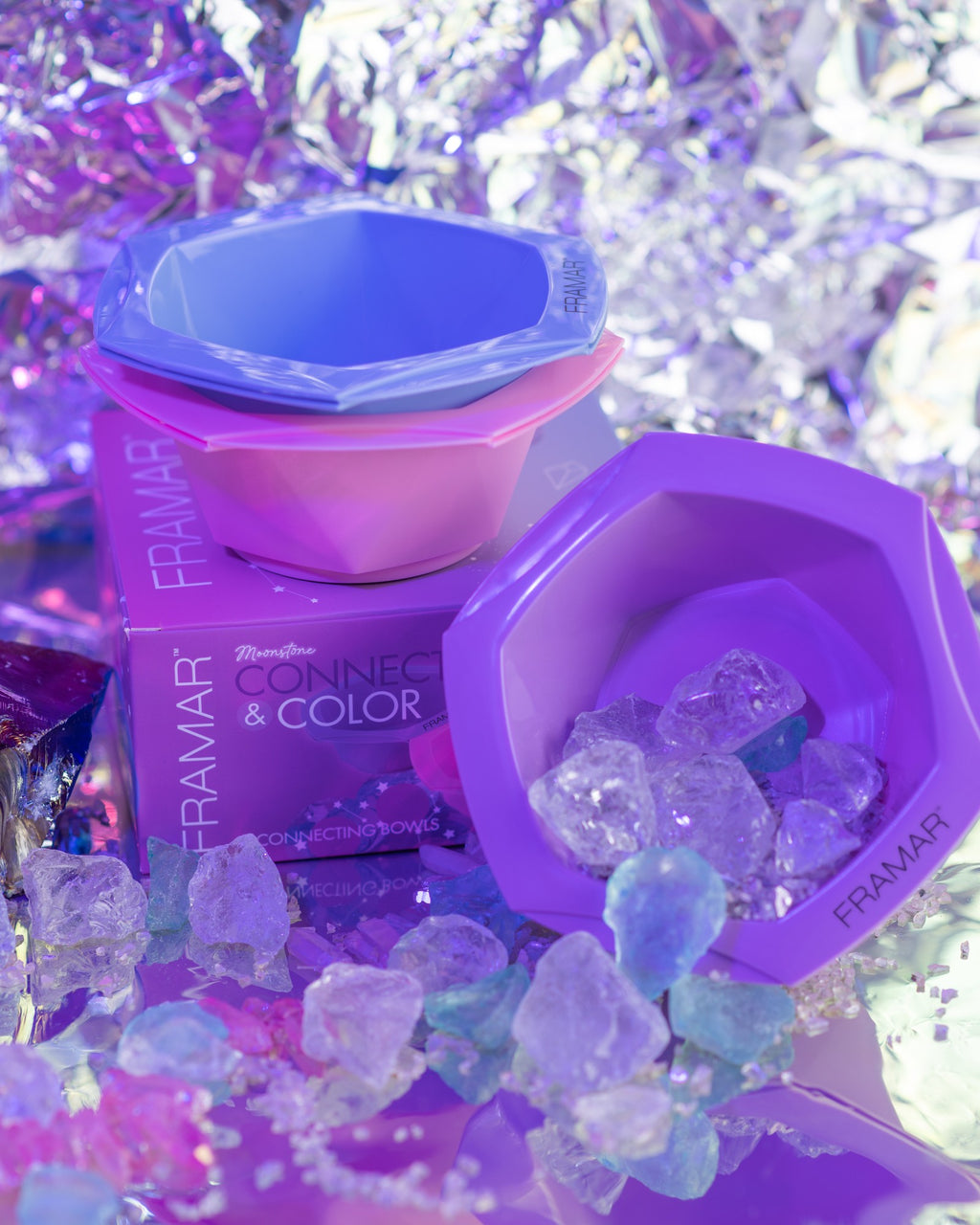 Framar Juego de 3 Pocillos de Colores Moonstone | Bowl Antideslizantes para Tinte - imagen 6