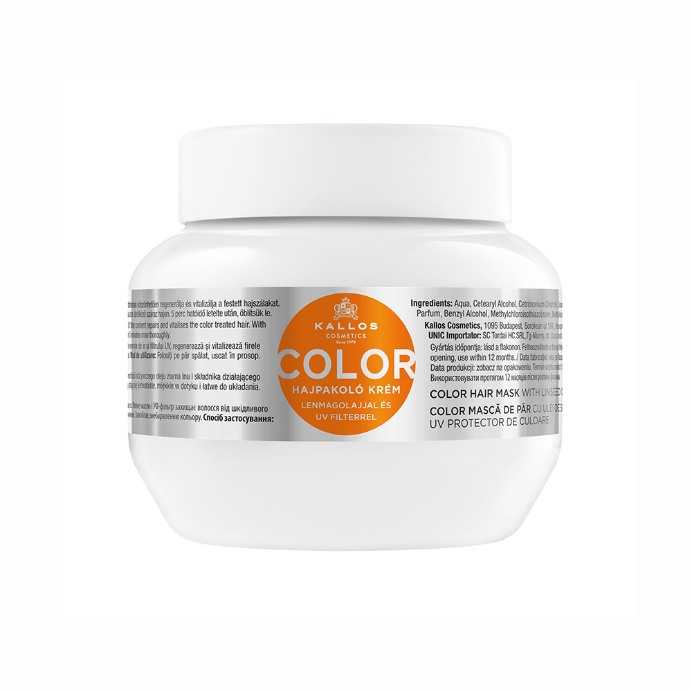 Máscara Kallos Color | Protección y Brillo Intenso para Cabello Tinturado 275-1000ml