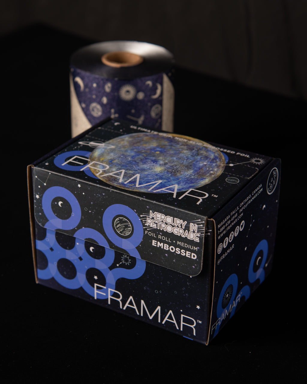 Framar Papel Aluminio Mercury in Retrograde Embossed 100m | Rollo Texturizado Cósmico - imagen 4