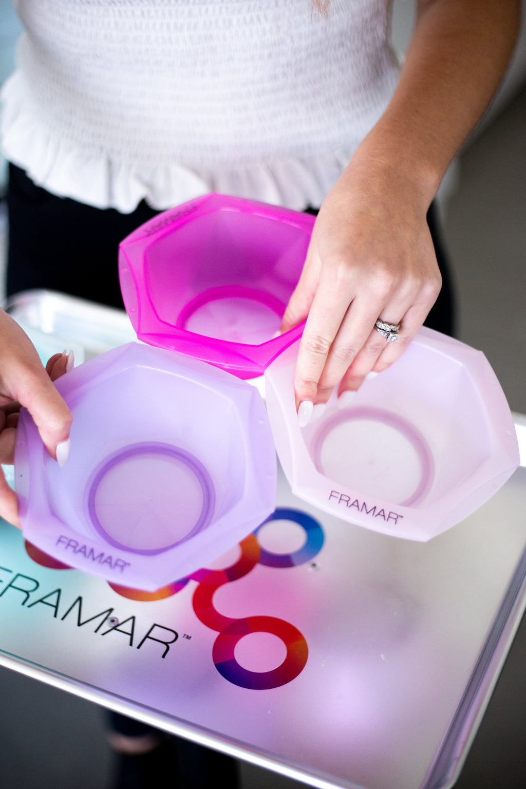 Juego Connect & Color Bowls de 7 Pocillos Framar de Colores | Organización Extrema para Coloración