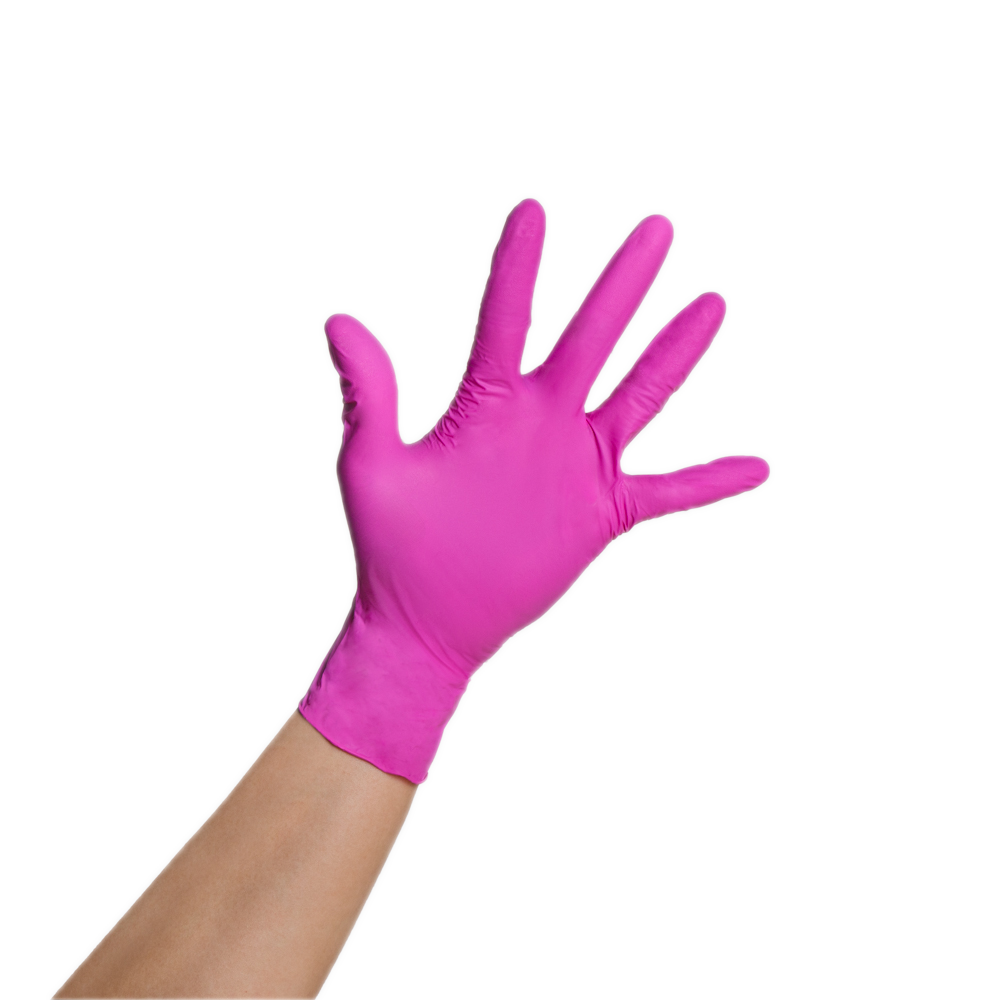 Guantes de Nitrilo Rosados Framar 100pc