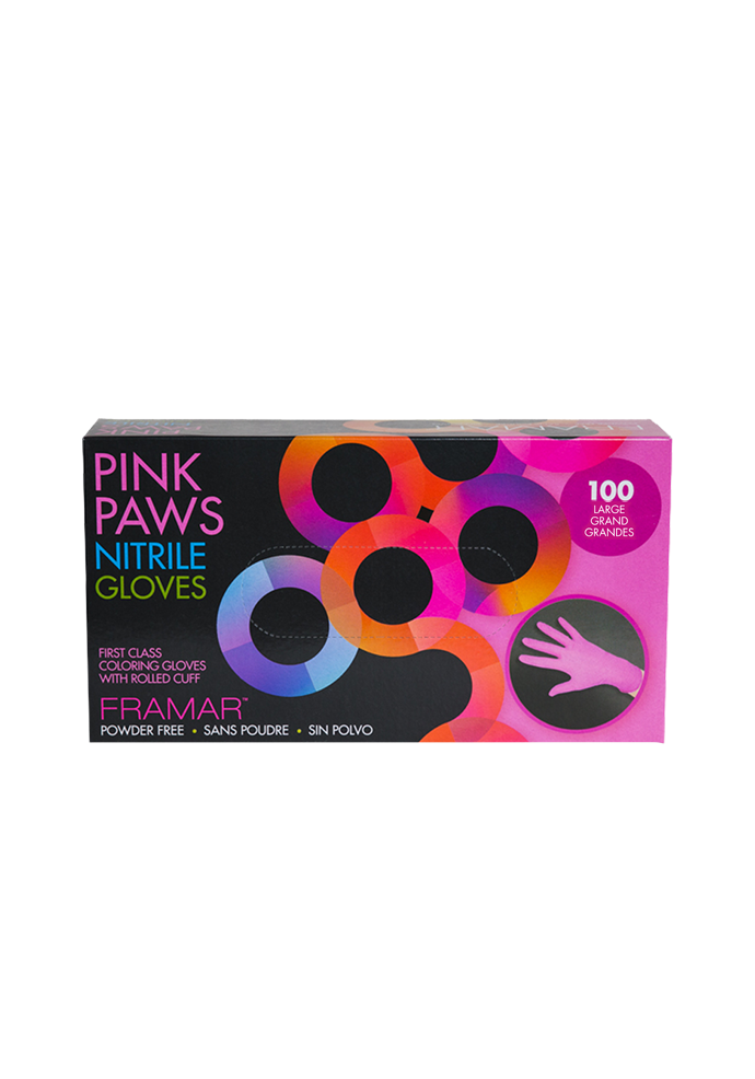 Guantes de Nitrilo Rosados Framar 100pc - imagen 2