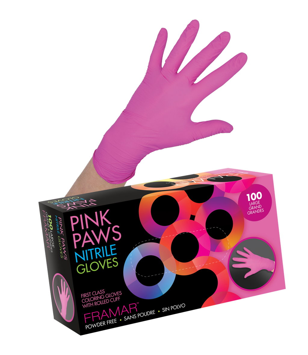 Guantes de Nitrilo Rosados Framar 100pc - imagen 3