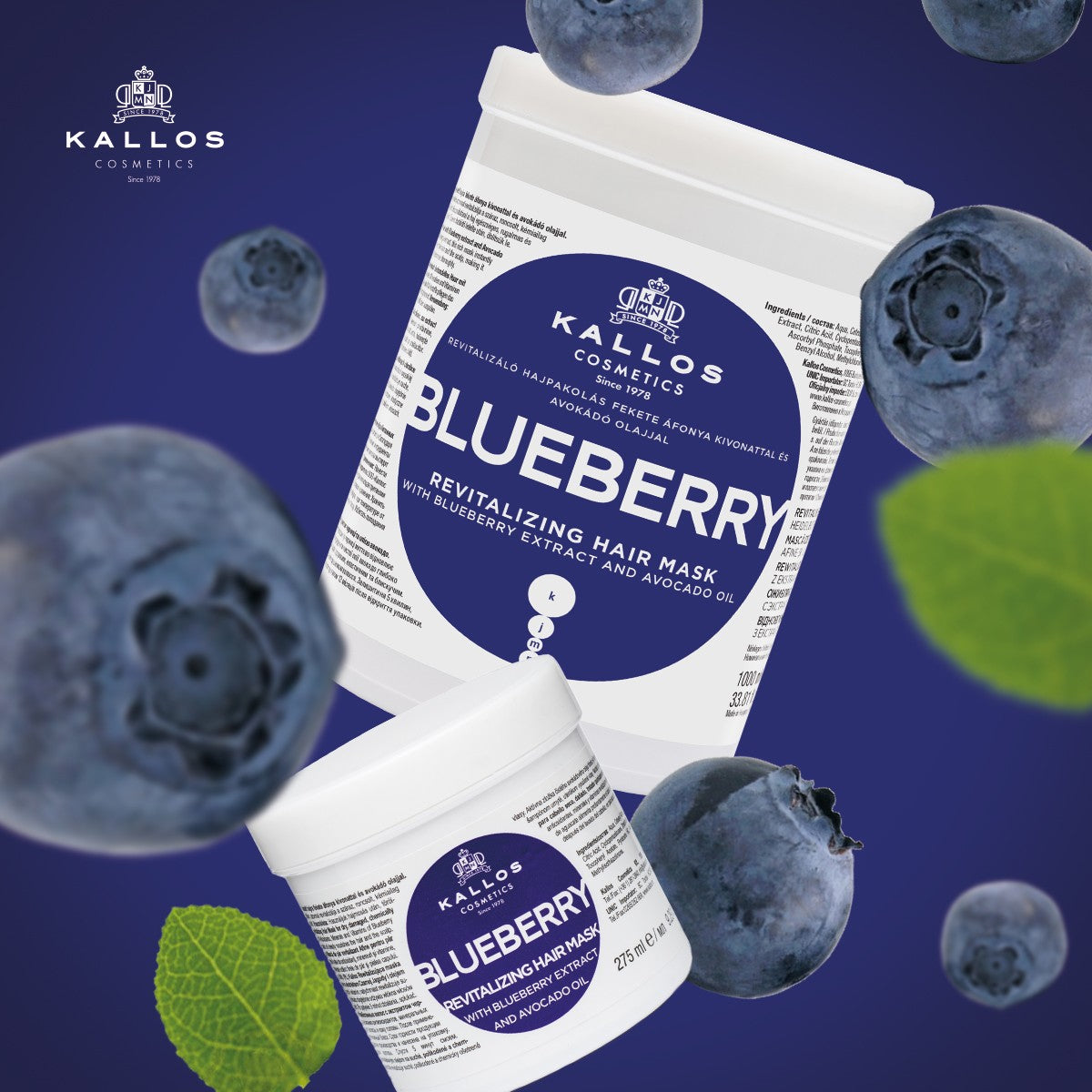 Máscara Kallos Blueberry | Brillo, Volumen y Efecto Antioxidante 275-1000ml - imagen 3