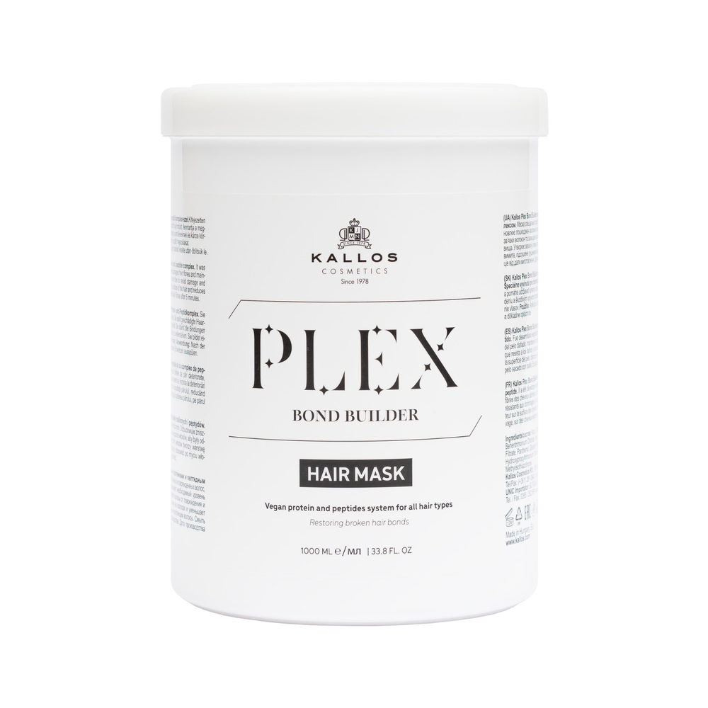 Kallos Máscara Plex Bond Builder | Reconstrucción Extrema y Anti-Rotura 275ml-500ml-1000ml