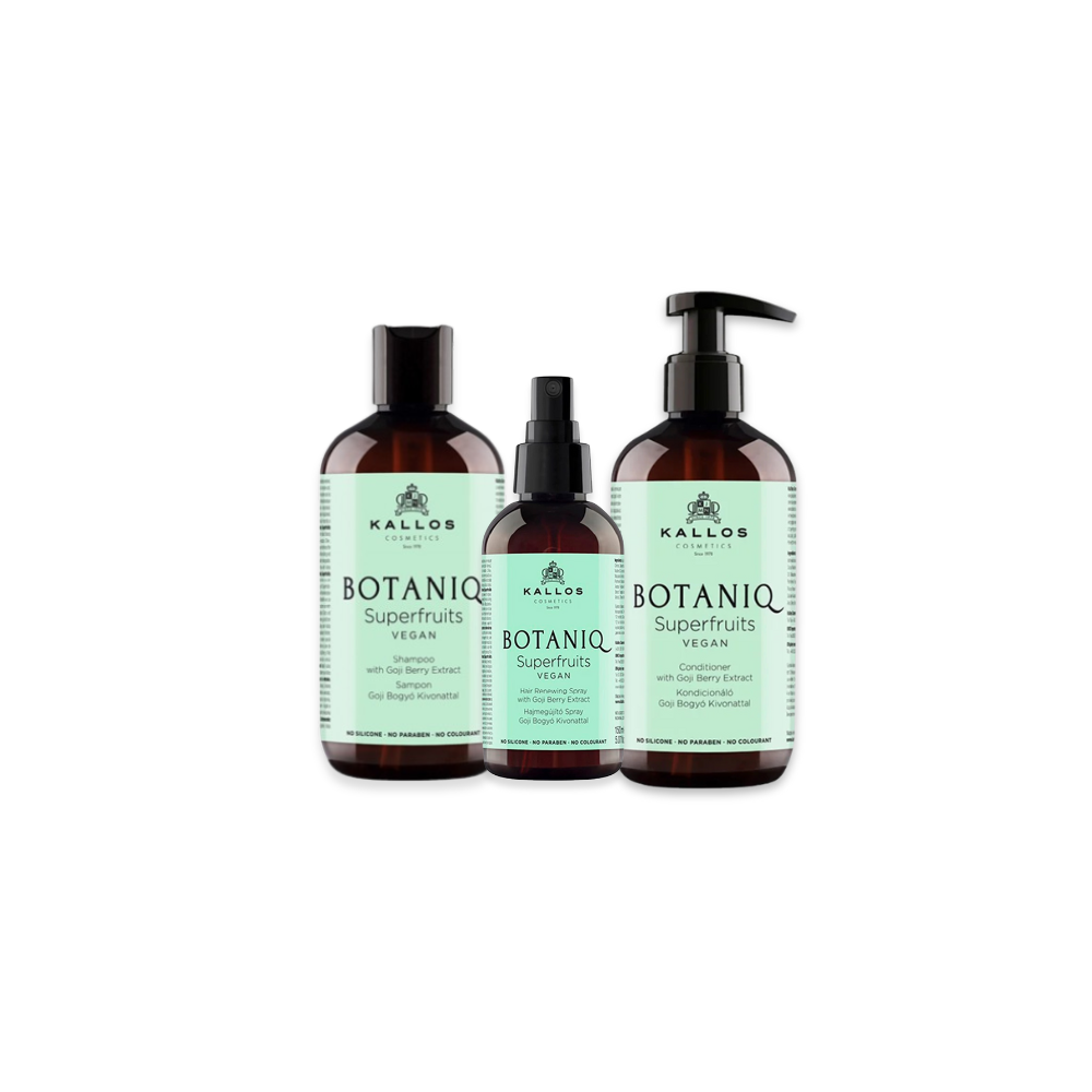Kallos Botaniq Superfruit Kit - Shampoo, Acondicionador y Tónico