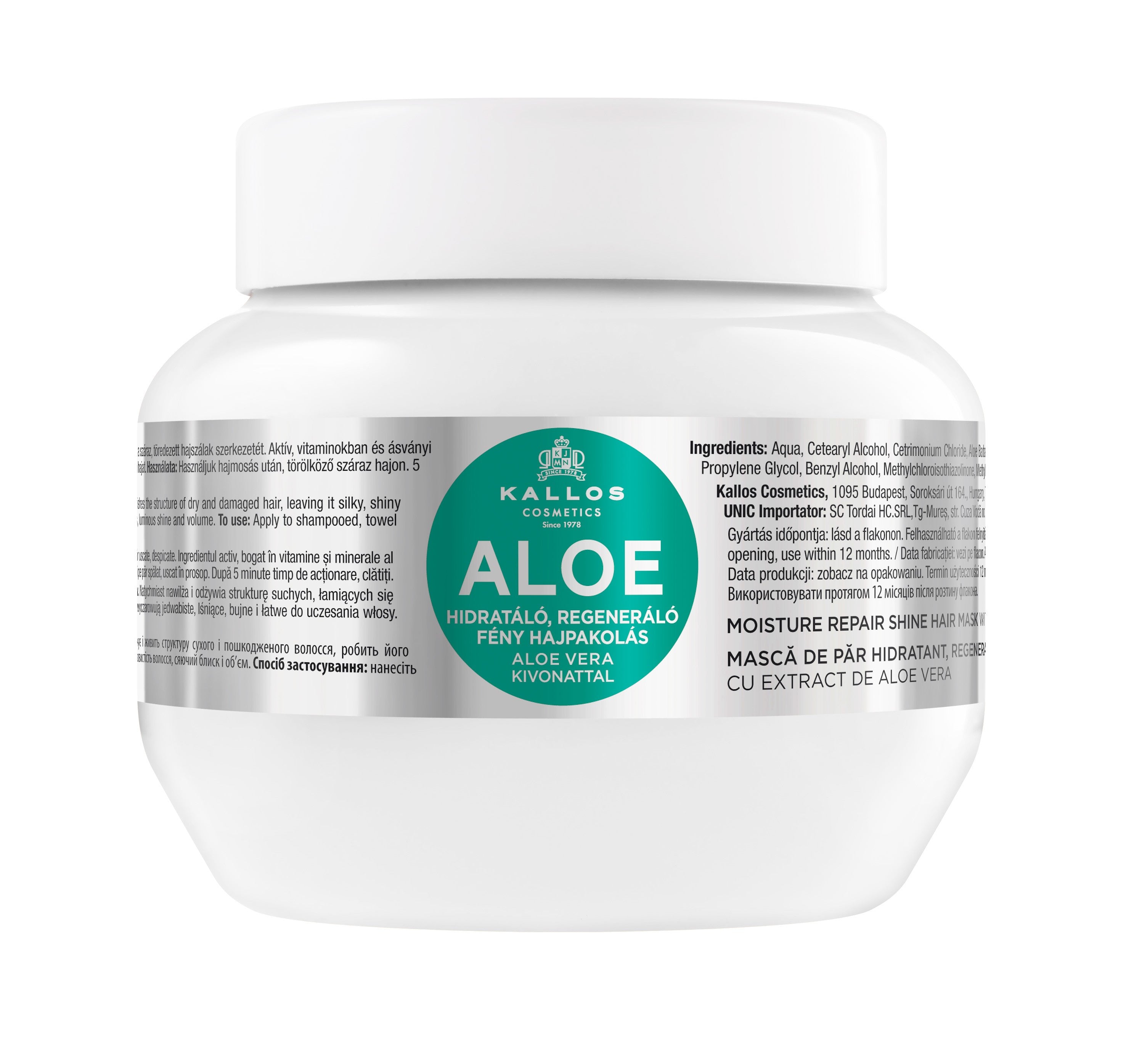 Kallos Máscara Capilar con Aloe Vera | Hidratación Intensiva Calmante 275ml-1000ml