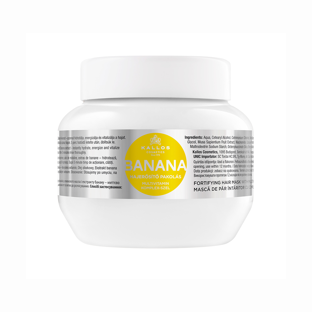 Kallos Máscara Capilar Banana | Nutrición y Fuerza para Cabello Seco 275ml-1000ml