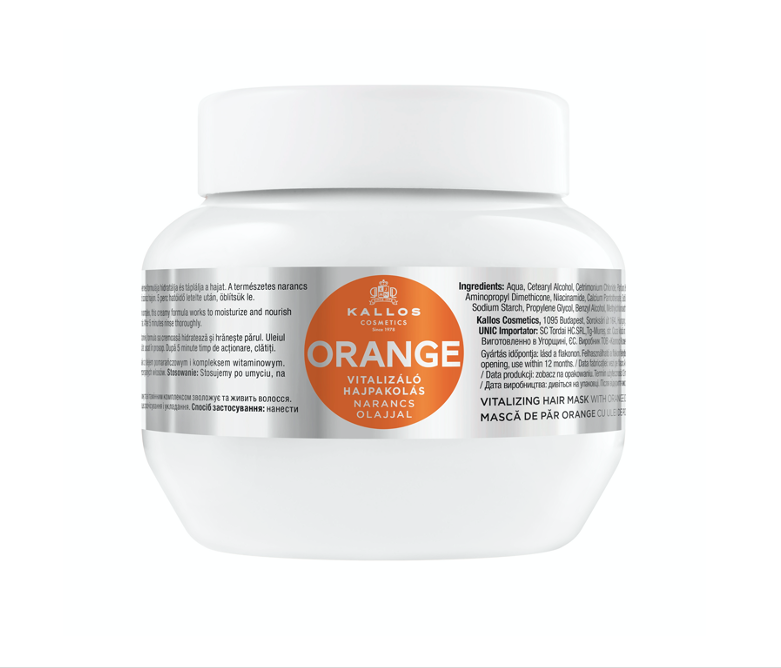 Kallos Máscara Capilar Orange | Vitalidad Cítrica y Brillo Intenso 275ml
