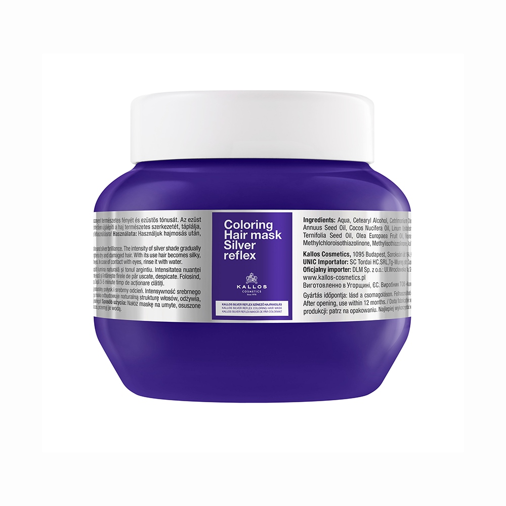 Kallos Máscara Silver | Matizador para Cabellos Rubios y Canos 275ml-1000ml