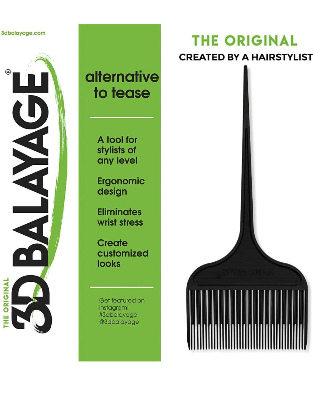 Peine 3D Balayage Profesional Negro | Precisión y Velocidad - imagen 2