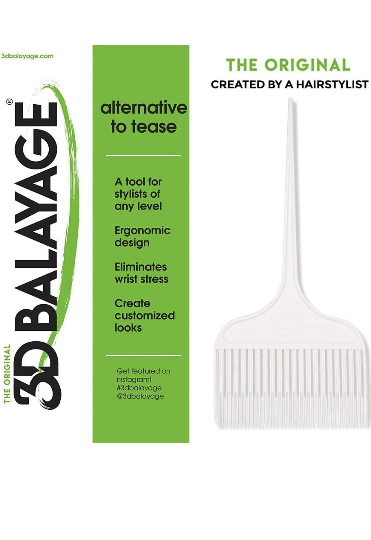 Peine 3D Balayage Profesional Blanco | Precisión y Contraste - imagen 2