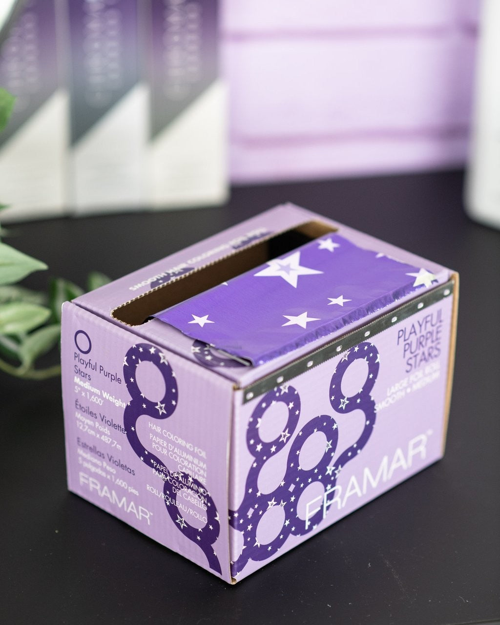 Rollo de Aluminio Paparazzi Framar Playful Purple Stars | Textura Mediana, 500 Metros - imagen 3