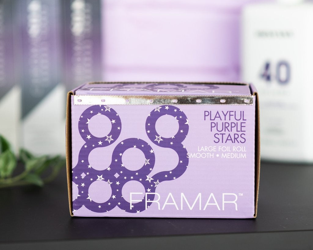 Rollo de Aluminio Paparazzi Framar Playful Purple Stars | Textura Mediana, 500 Metros - imagen 6