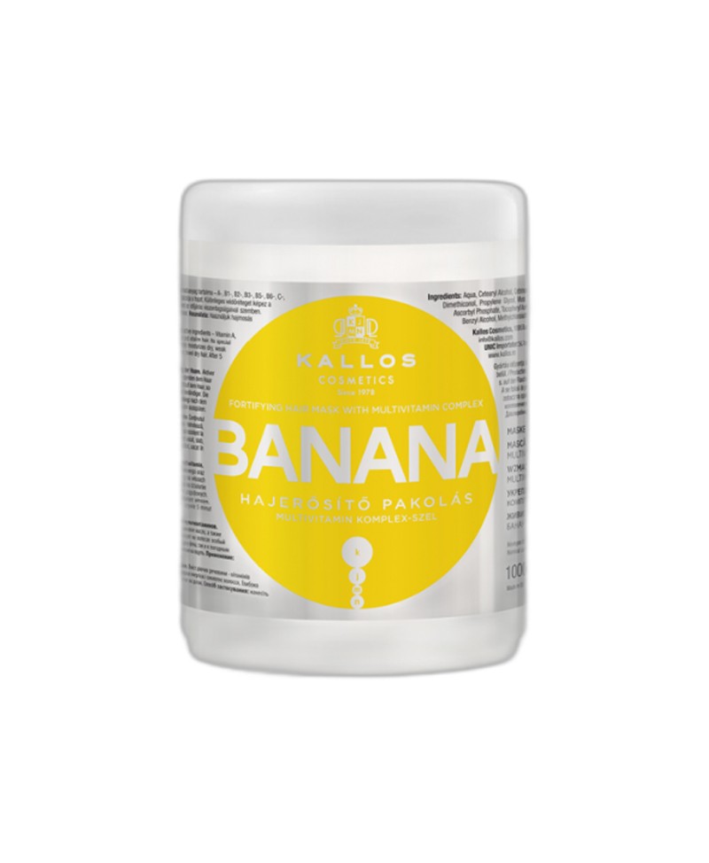 Kallos Máscara Capilar Banana | Nutrición y Fuerza para Cabello Seco 275ml-1000ml - imagen 2