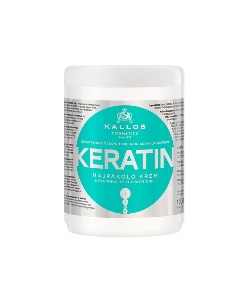 Máscara Kallos Keratin | Reconstrucción Profunda para Cabello Dañado 275-1000ml - imagen 2