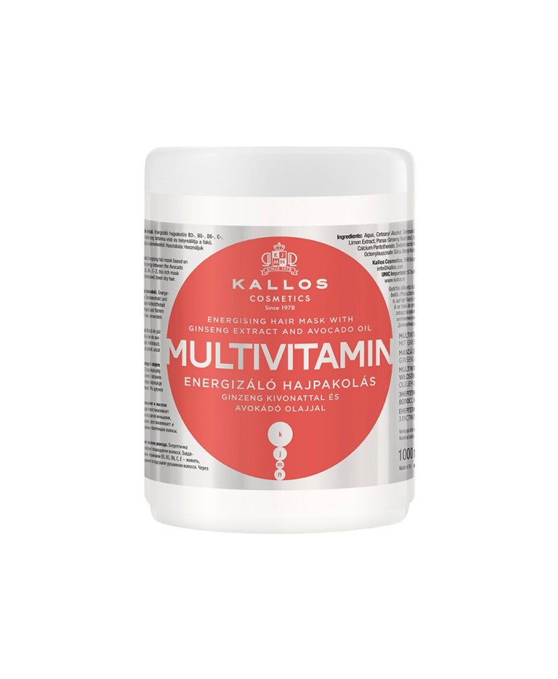 Máscara Kallos Multivitamin | Nutrición y Vitalidad Total 275-1000ml - imagen 2
