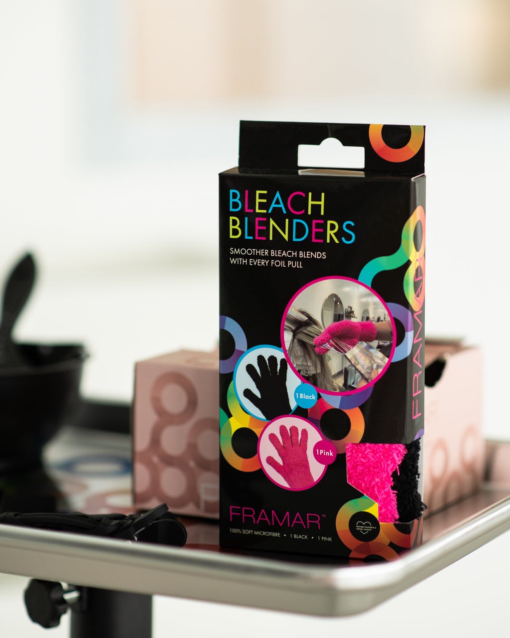 Framar Guante Bleach Blender 2 Pack | Negro y Rosado para Balayage, Difuminado y Freehand - imagen 8
