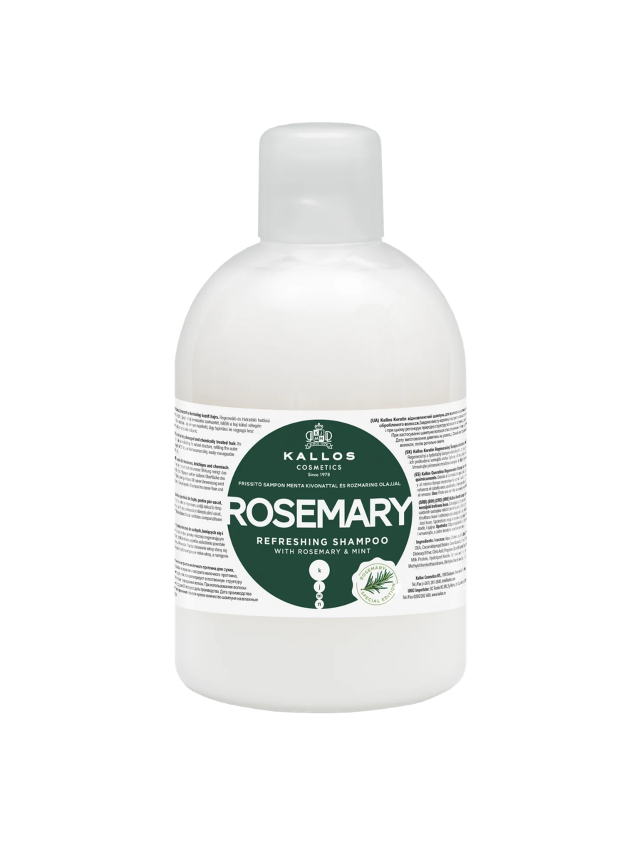 Kallos Shampoo de Romero | Estimulante del Crecimiento, anticaída y limpieza profunda 1000ml