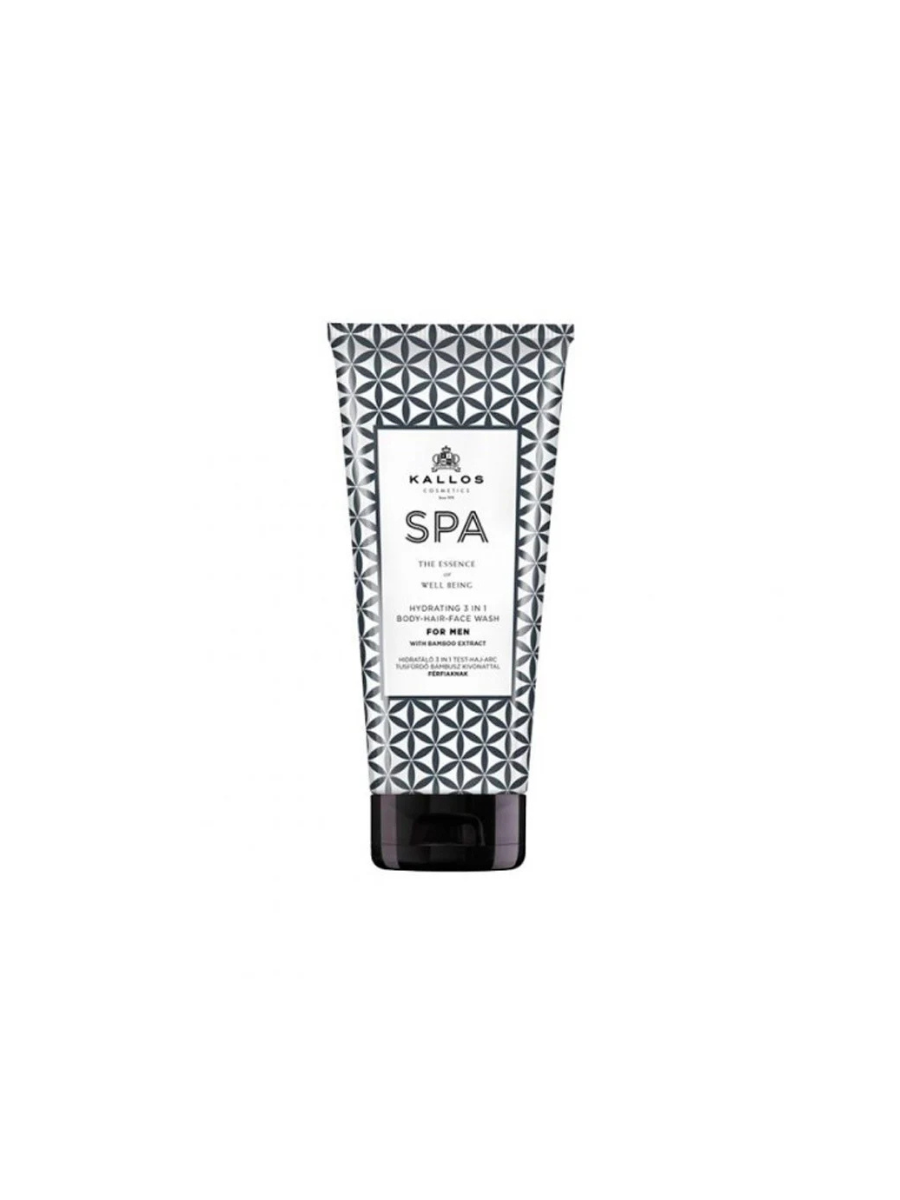 Kallos SPA 3 en 1 para Hombre 200ml | Shampoo, Acondicionador y Gel de Ducha