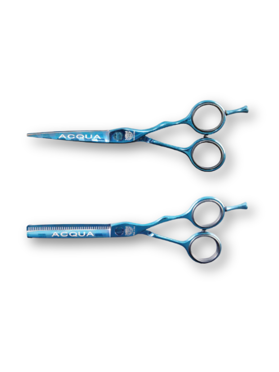 Set de Tijeras Profesionales Kiepe ACQUA Series | Corte y Texturizado Premium