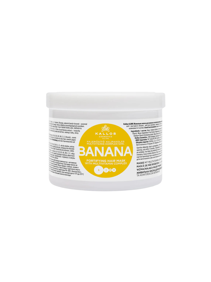 Kallos Máscara Capilar Banana | Nutrición y Fuerza para Cabello Seco 275ml-1000ml
