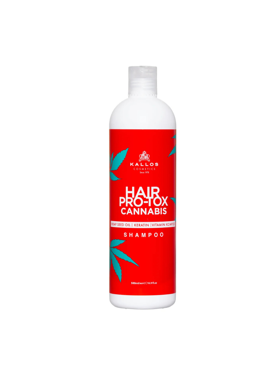Kallos Hair Pro-Tox Shampoo de Cannabis y Keratina 500ml | Fortalecimiento y Nutrición