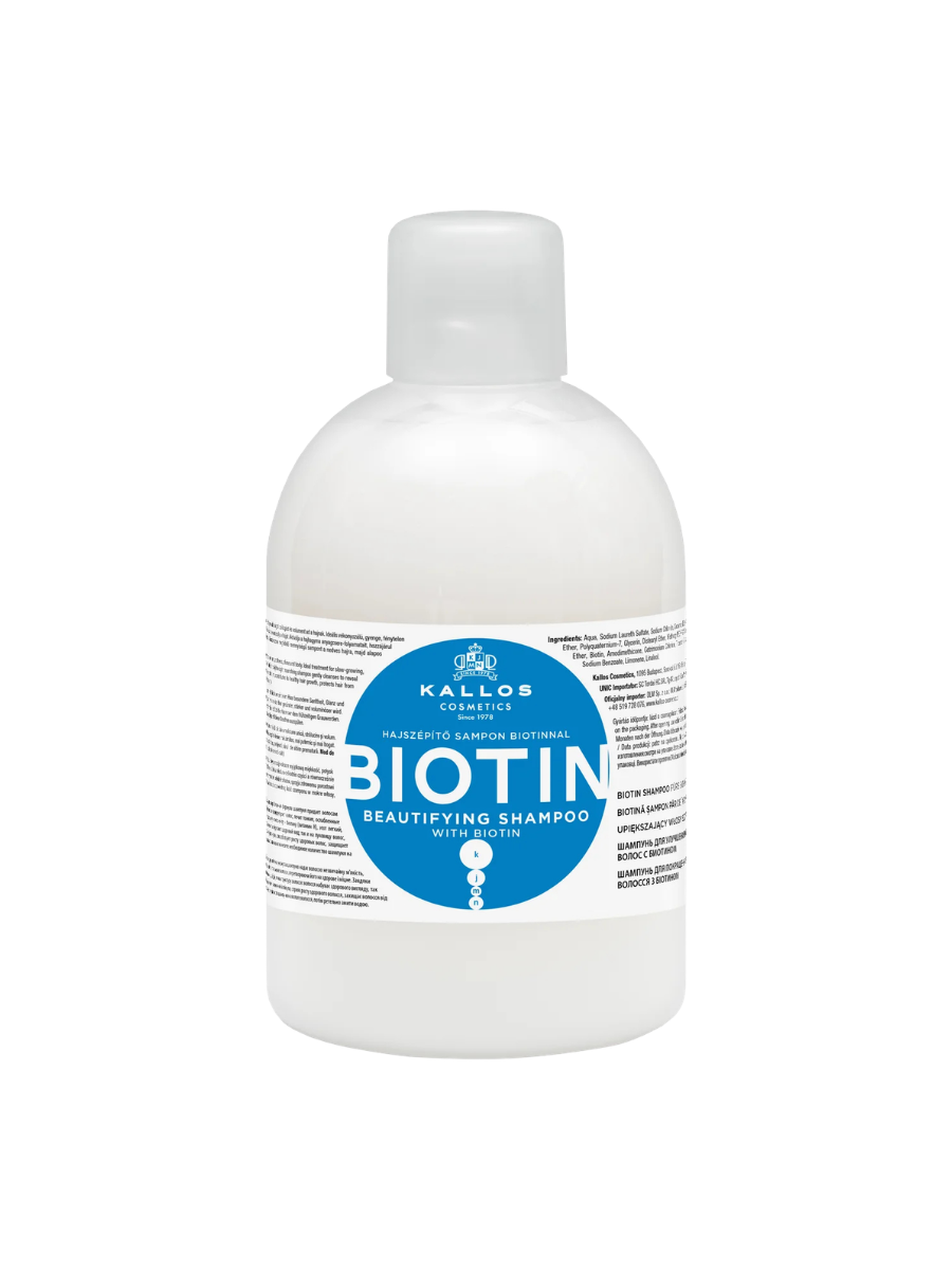 Kallos Shampoo Biotin 1000ml – Fortalecimiento y Volumen