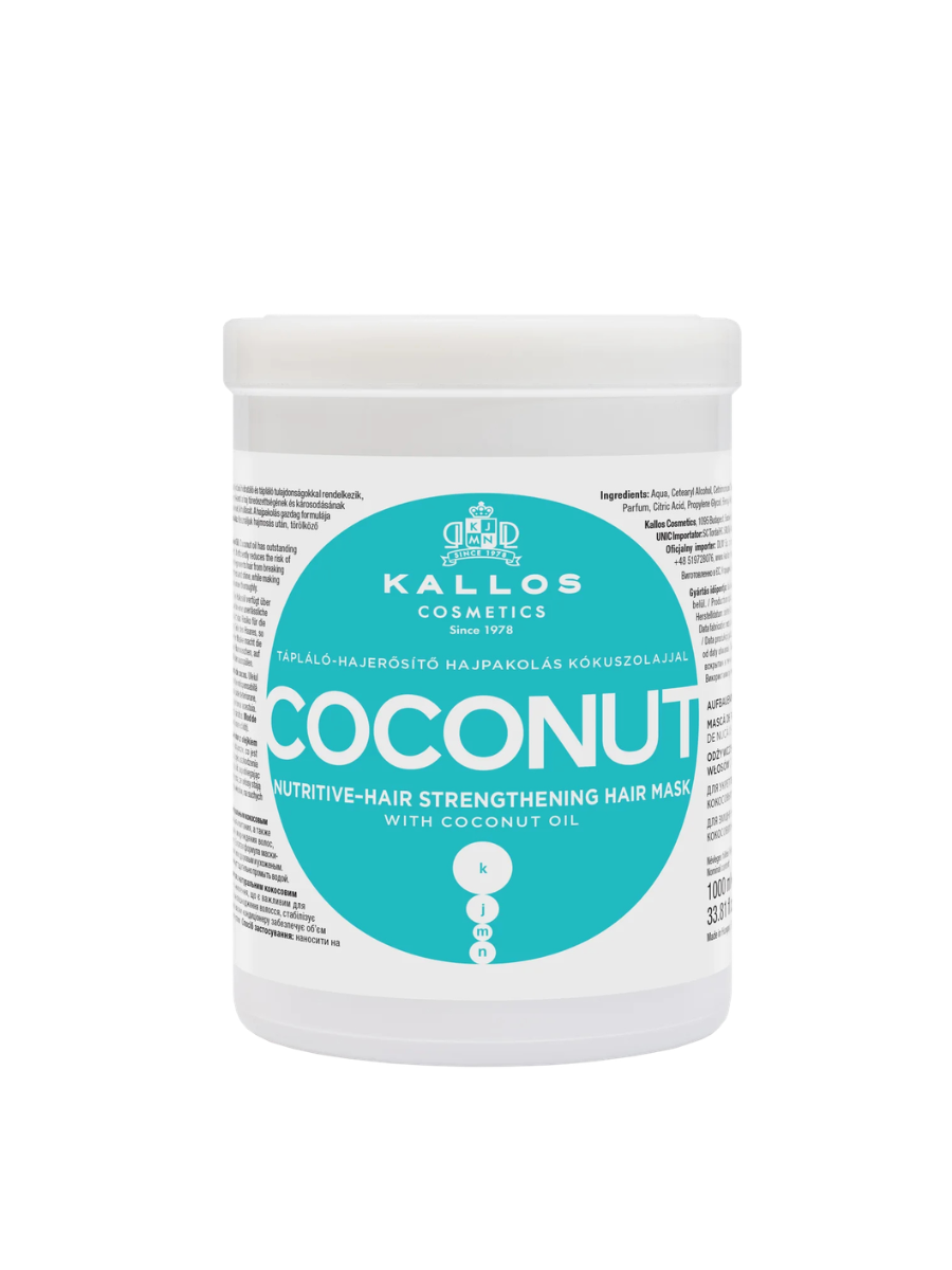 Kallos Máscara Capilar Coconut 275ml / 1000ml – Hidratación Profunda y Brillo Anti-Frizz