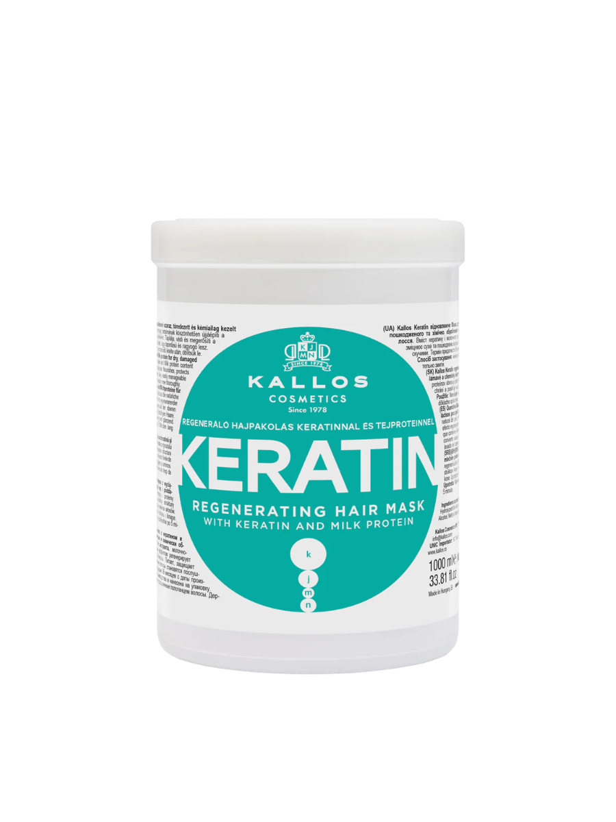 Kallos Máscara Capilar Keratin | Reconstrucción Profunda para Cabello Dañado 275ml - 1000ml