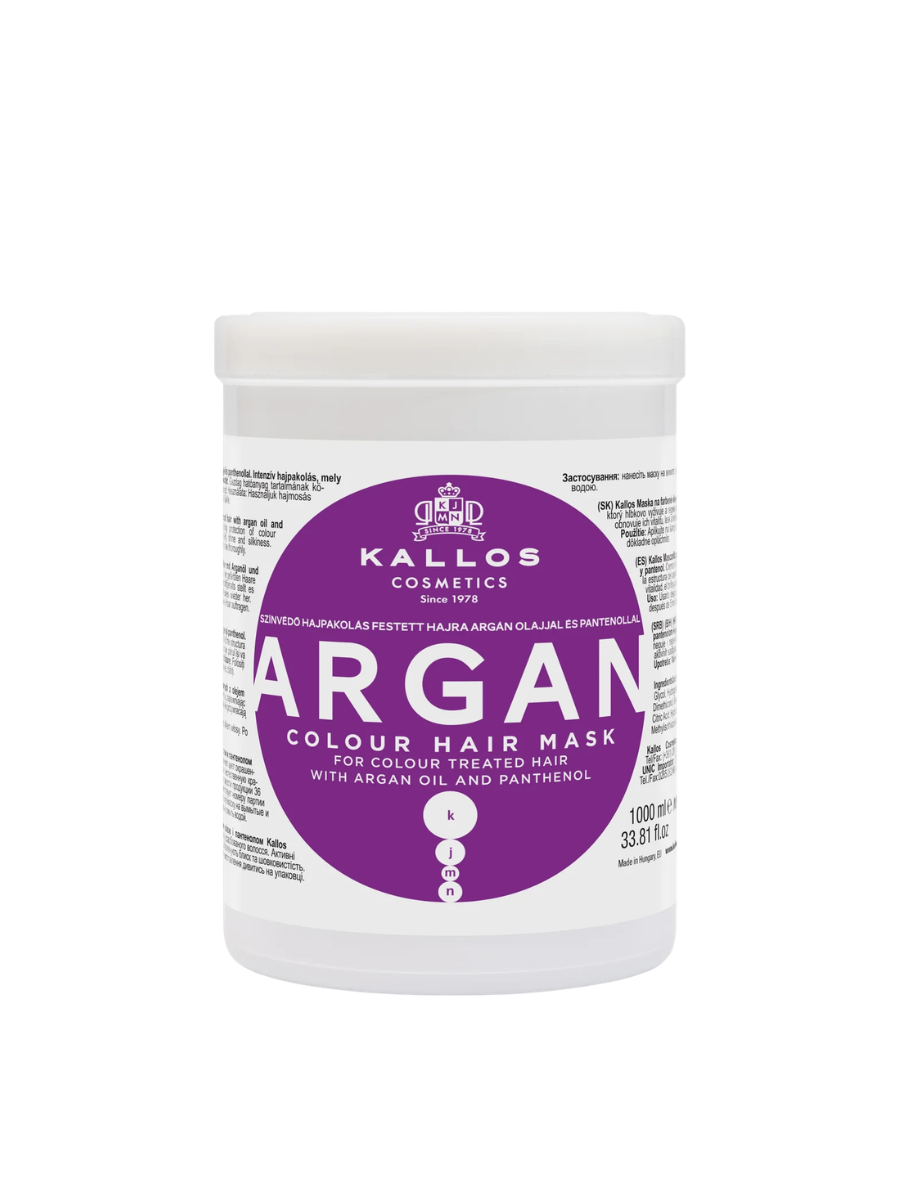 Kallos Máscara Capilar Argán 1000ml | Nutrición Profunda y Brillo Intenso