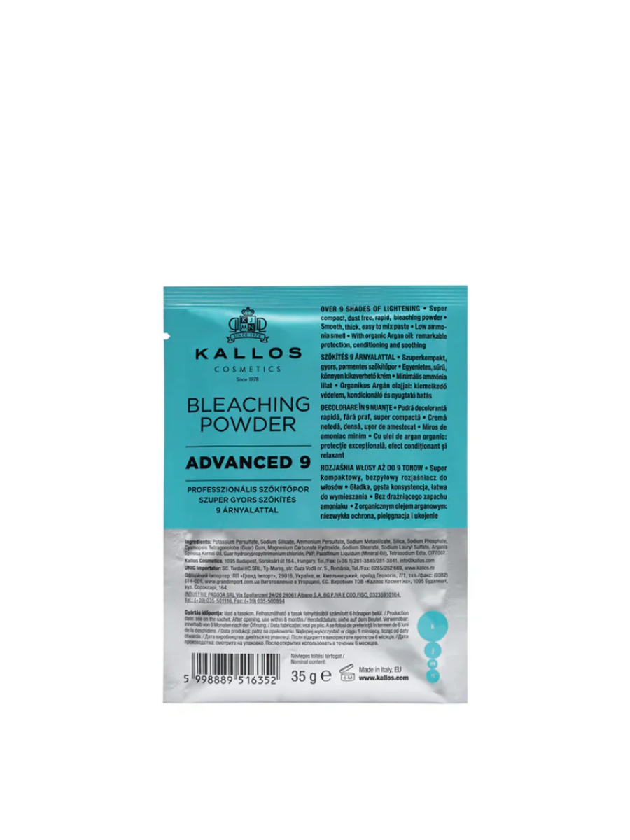 Decolorante Kallos Super 9 | 35gr y 500gr | Aclaración Profesional