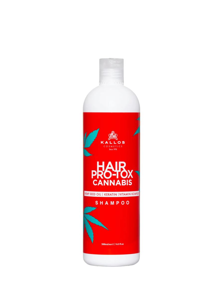 Kallos Hair Pro-Tox Shampoo de Cannabis y Keratina 500ml | Fortalecimiento y Nutrición