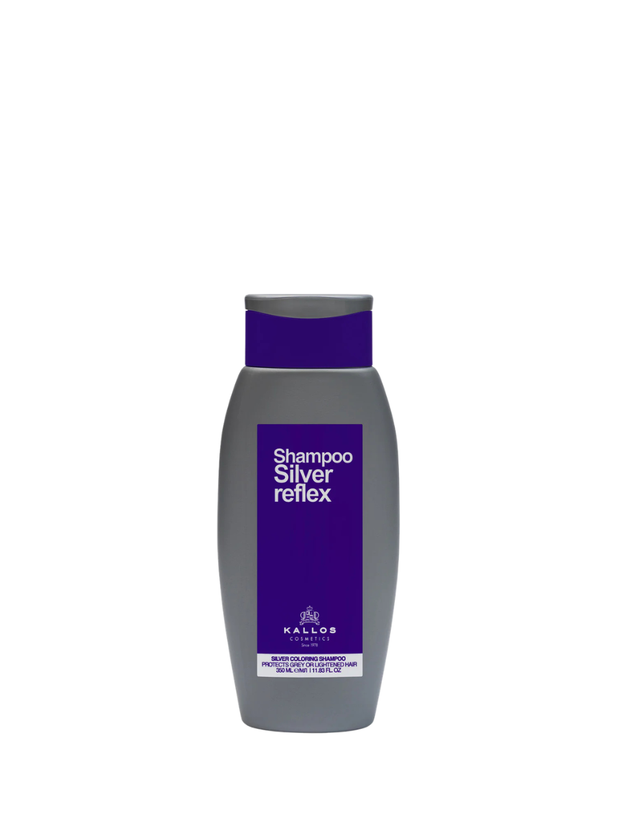 Kallos Silver Shampoo Colorante Reflex | Matizador Violeta para Cabello Rubio y Canoso