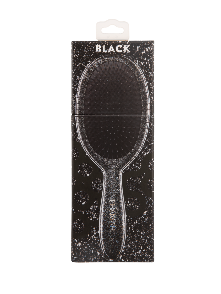 Cepillo Desenredante Framar Glitter Black | Profesional Anti Frizz y Anti Quiebre
