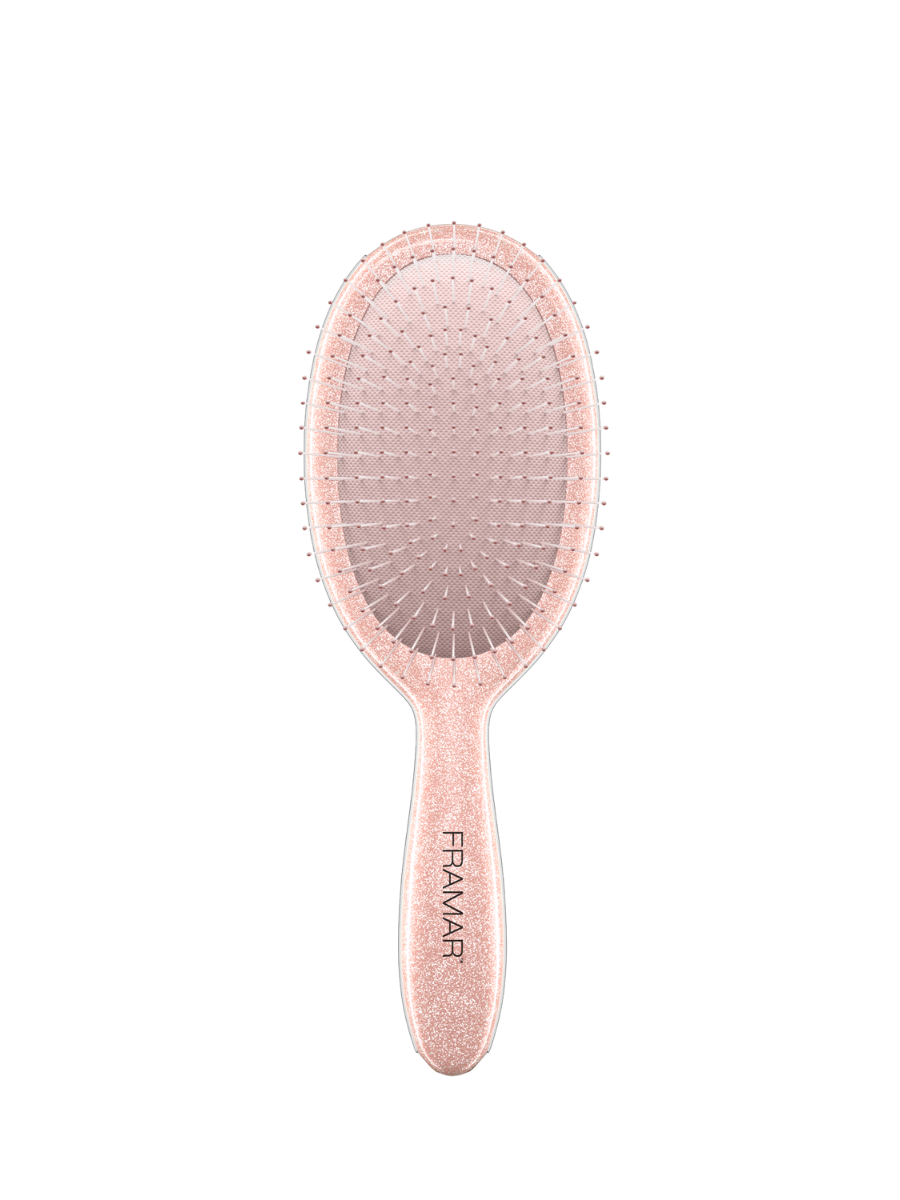Cepillo Desenredante Profesional Framar Glitter Rosé | Anti Quiebre