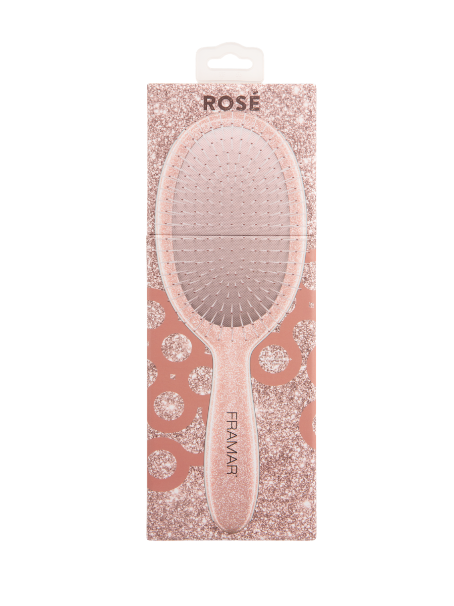 Cepillo Desenredante Profesional Framar Glitter Rosé | Anti Quiebre