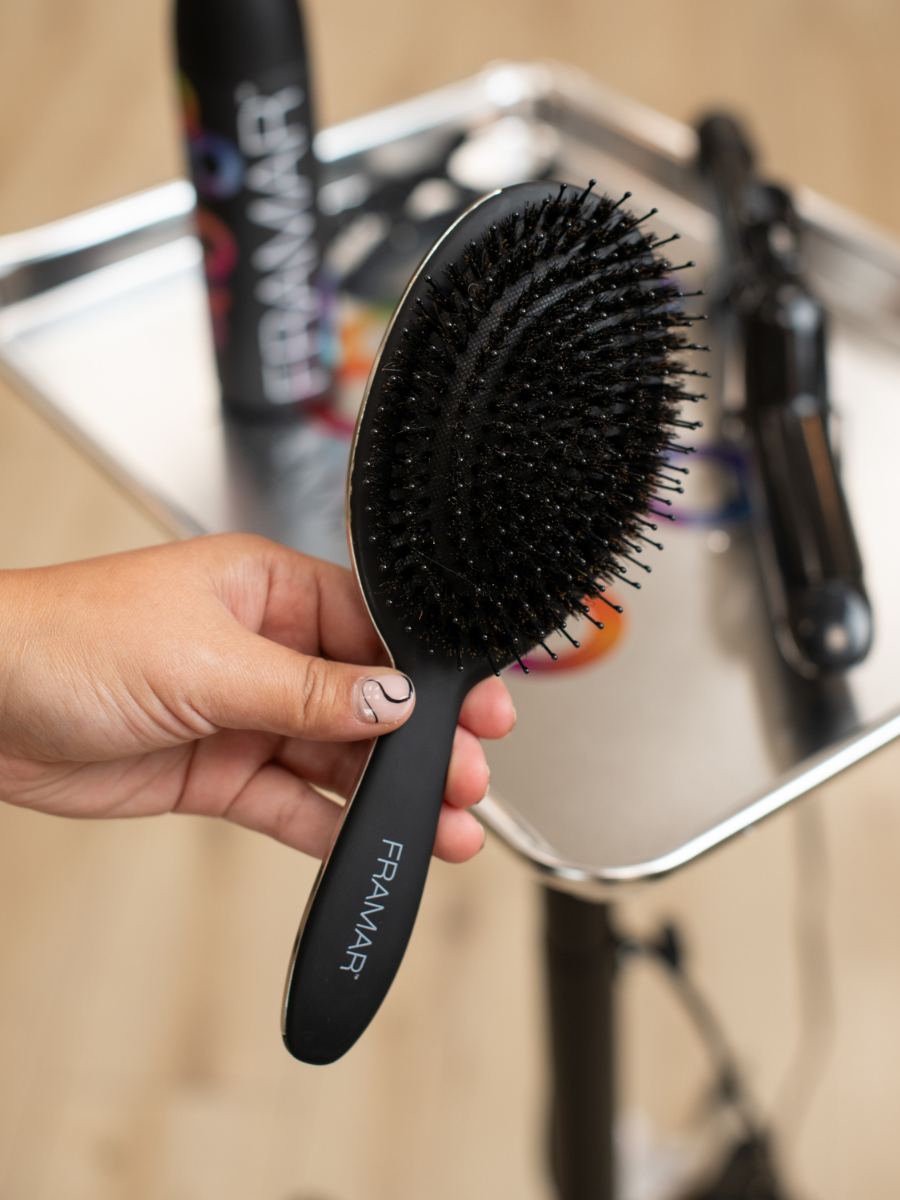 Cepillo de Acabado Profesional Framar Black | Control de Frizz y Brillo