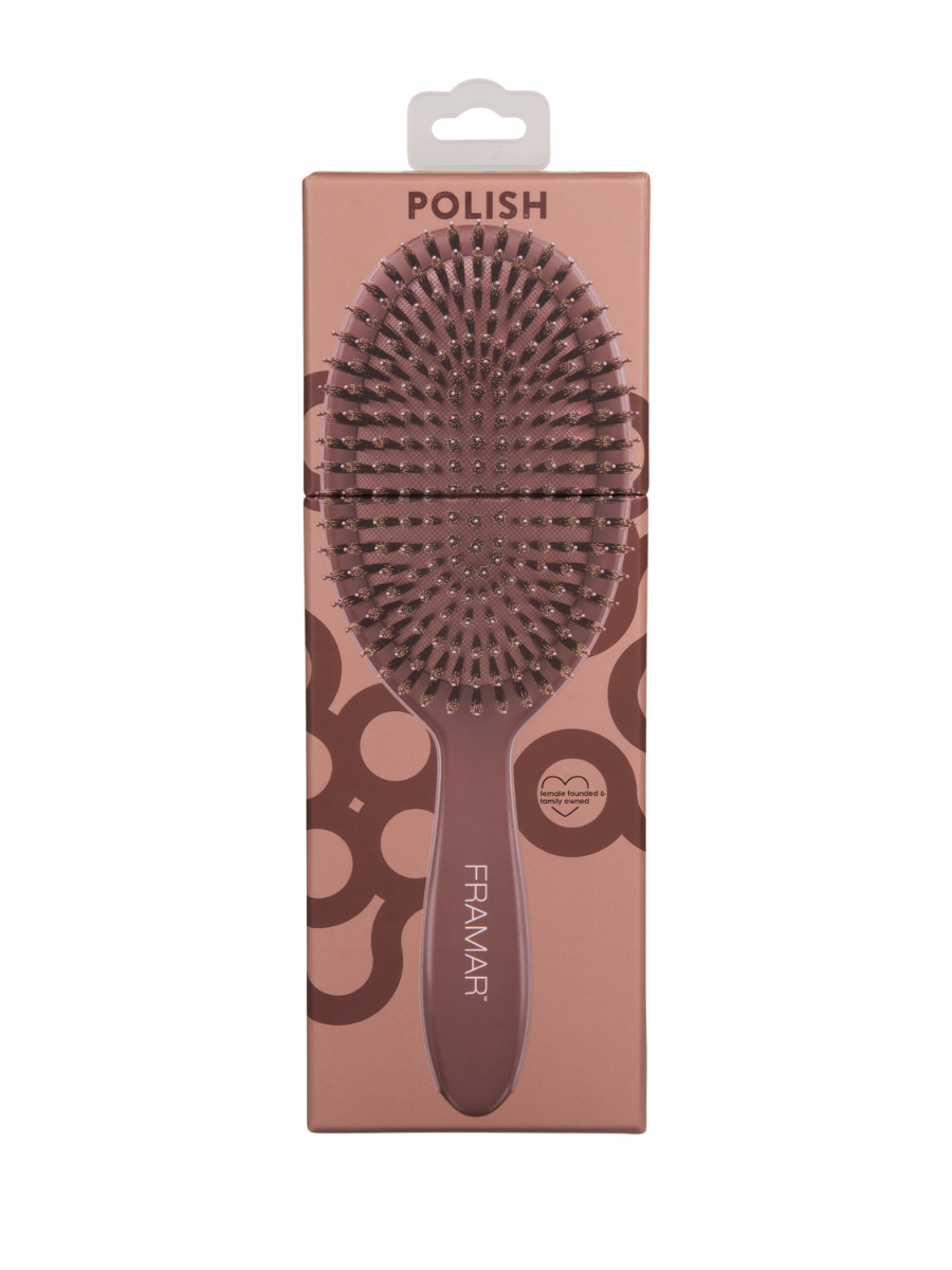 Cepillo de Acabado Profesional Framar Chocolate | Control de Frizz y Brillo